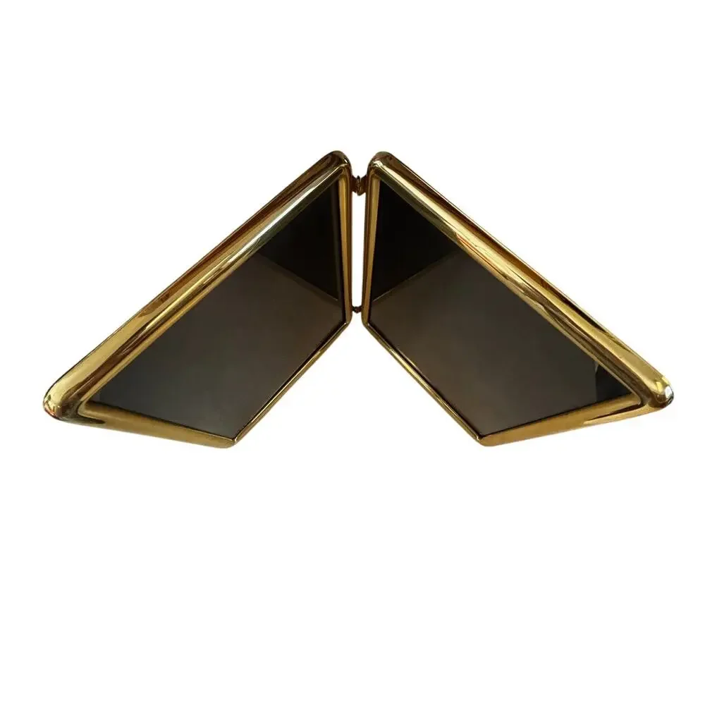 Vintage 80's brass stand/hang photo frame double book style hinge center classic